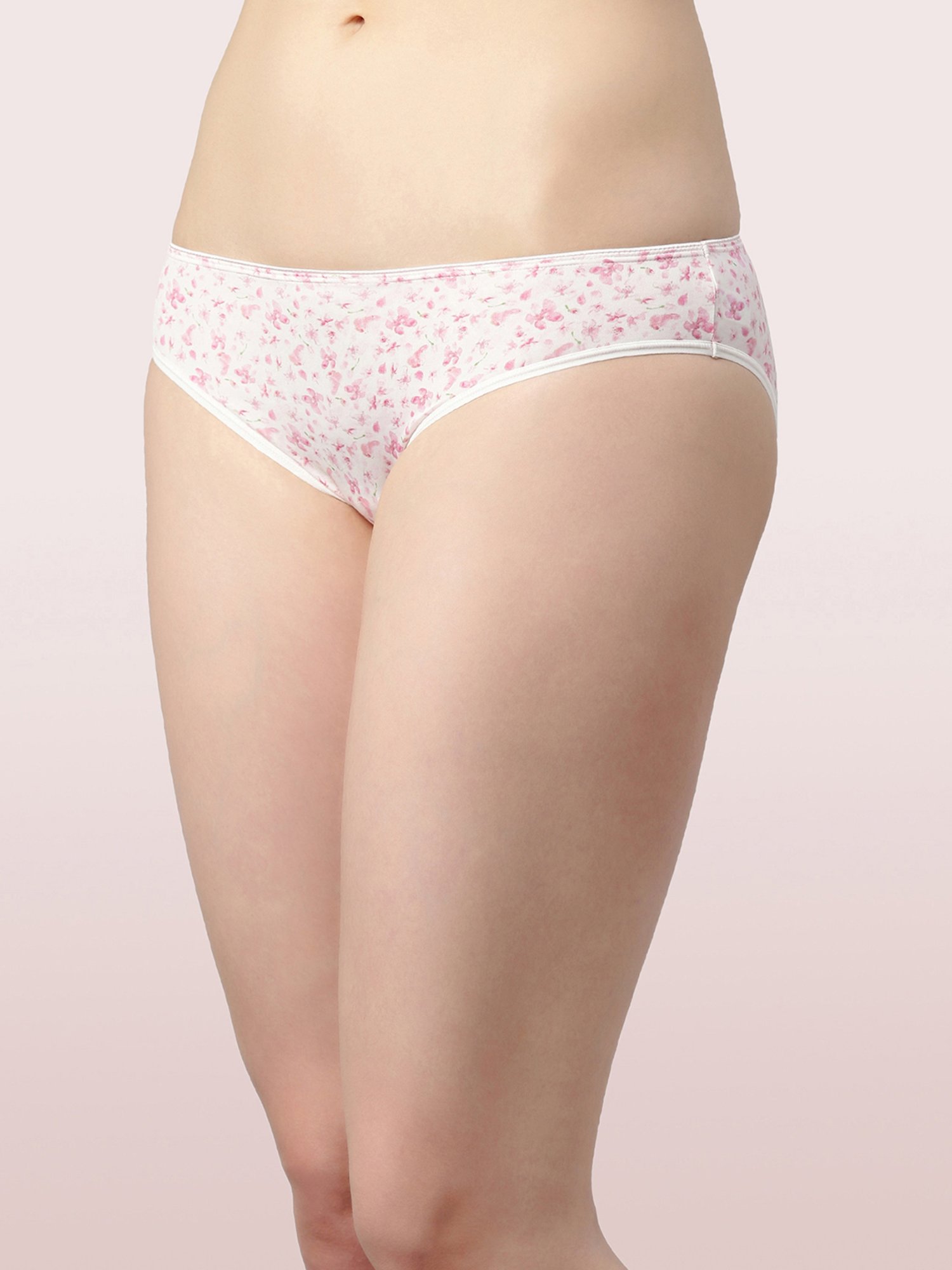 Enamor Pink Printed Hipster Panty