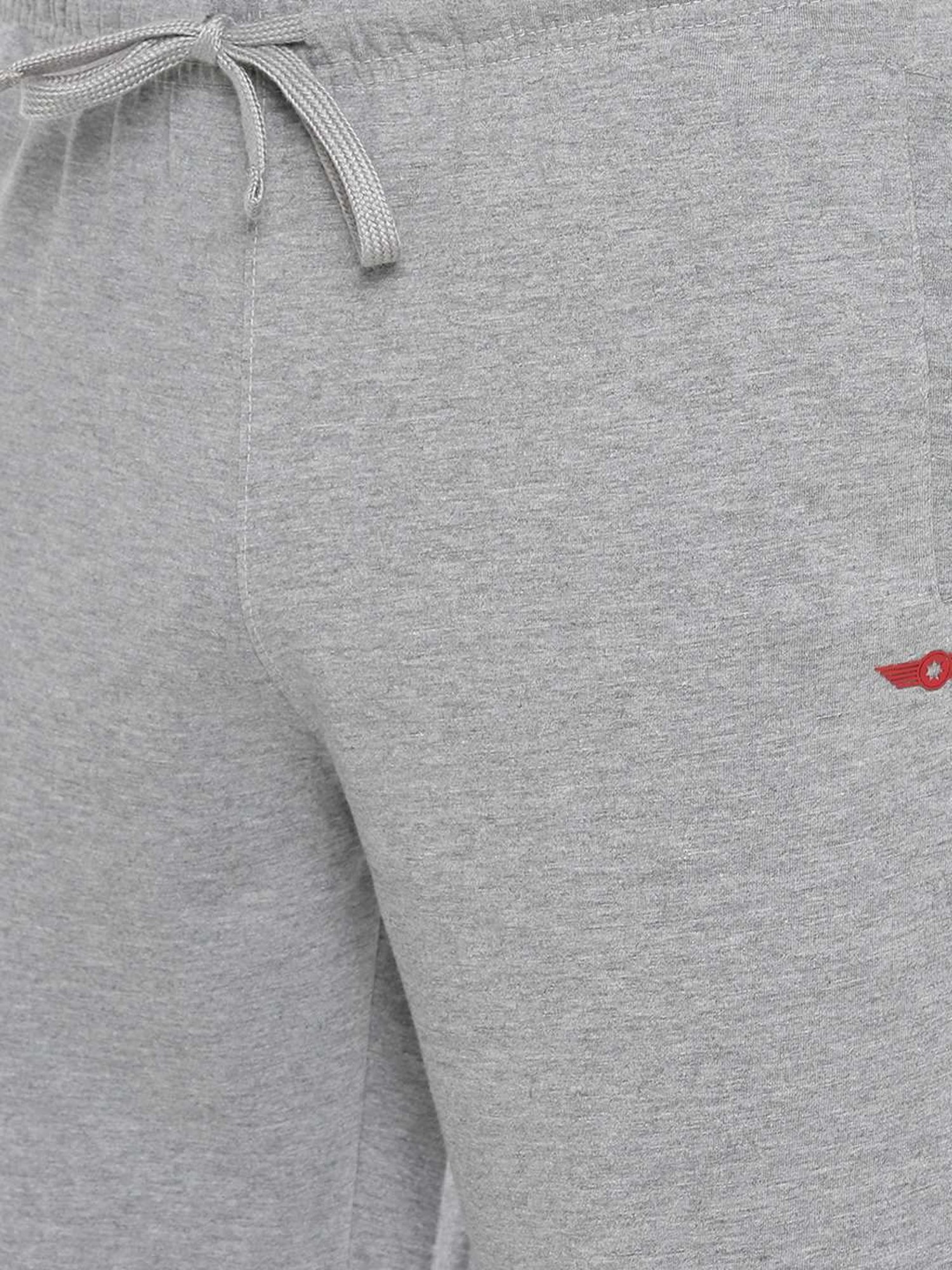 Force NXT Grey Melange Cotton Regular Fit Trackpants