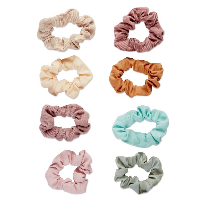 scunci Basics Fashion Small Scrunchies - Dusty Pastels - 8pk