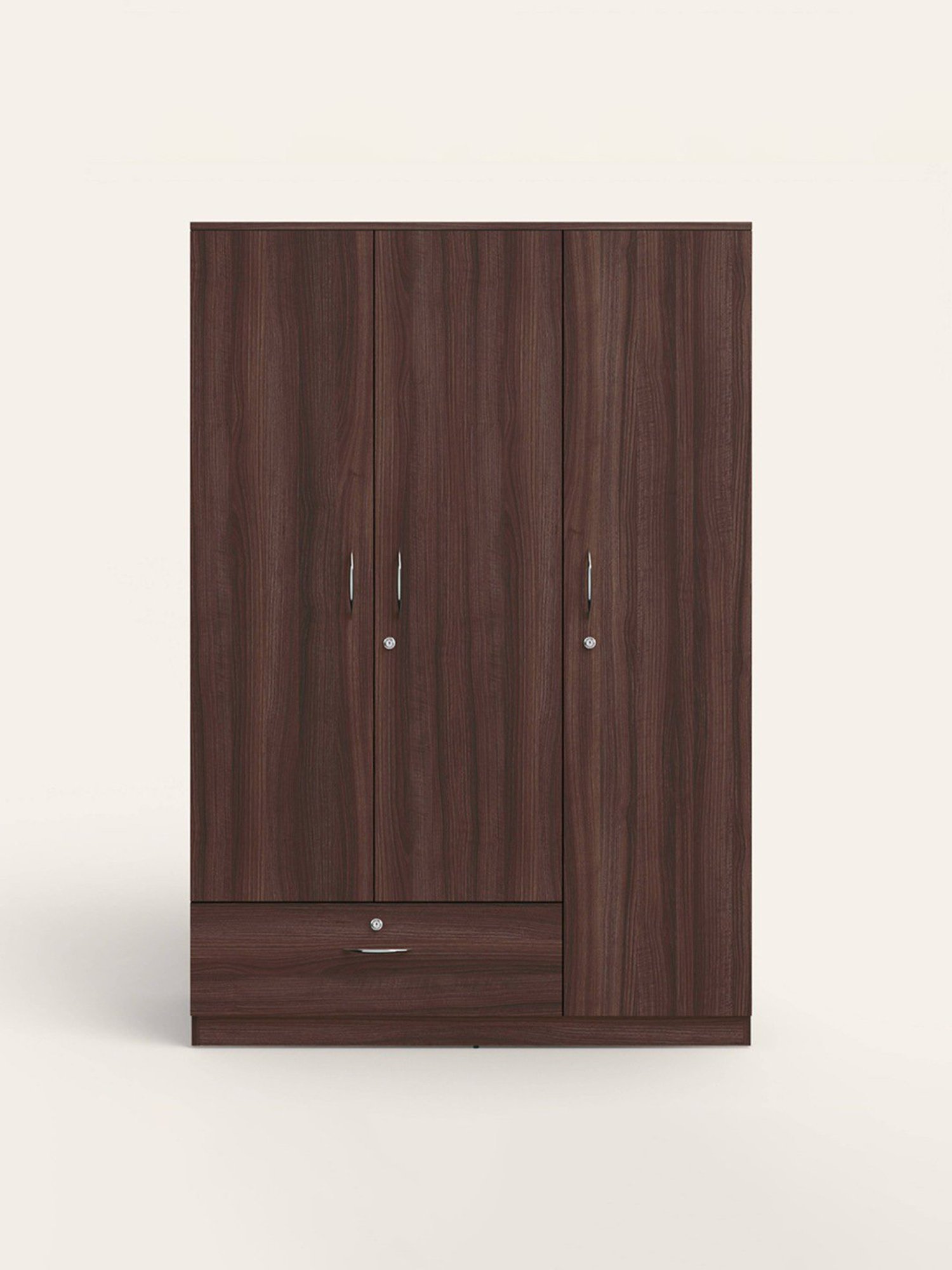 Godrej Interio Ewa Brown Engineered Wood 4 Door Wardrobe