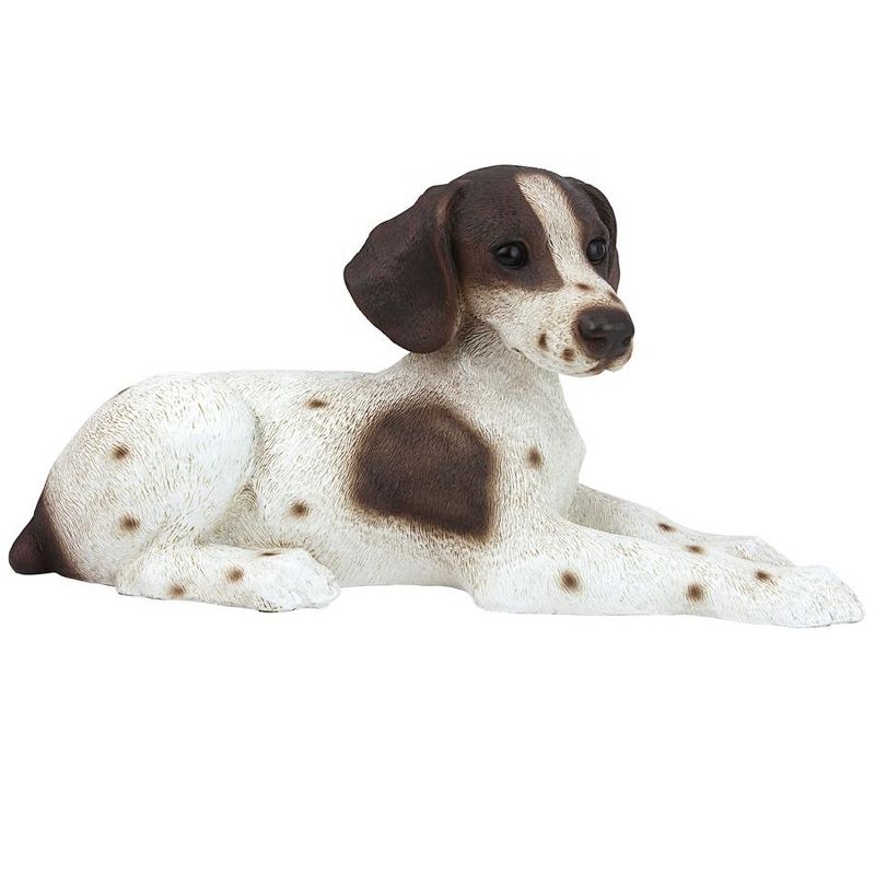 Design Toscano Brown & White Pointer Puppy Dog Statue - White