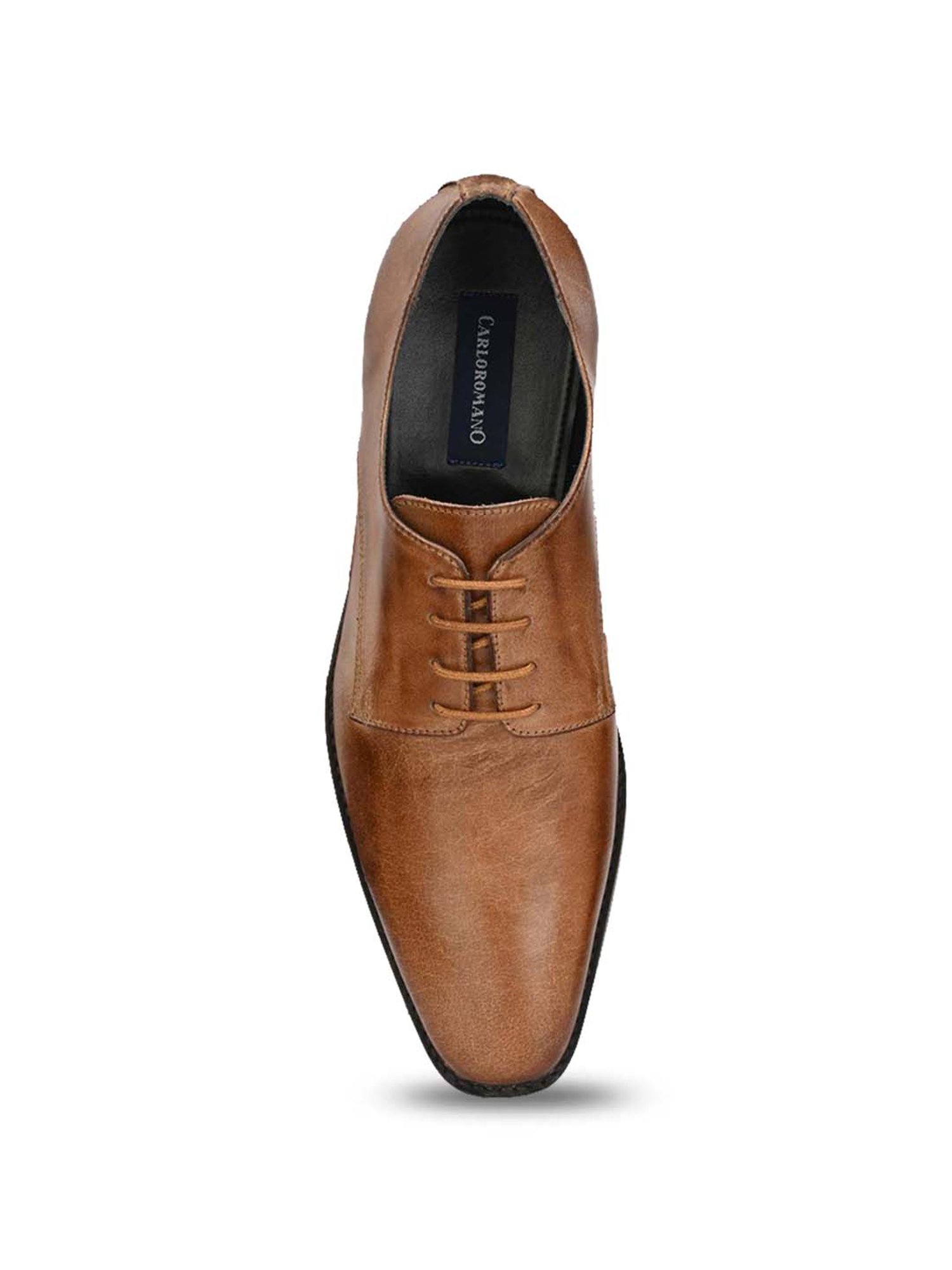 Carlo Romano Men's Tan Derby Shoes