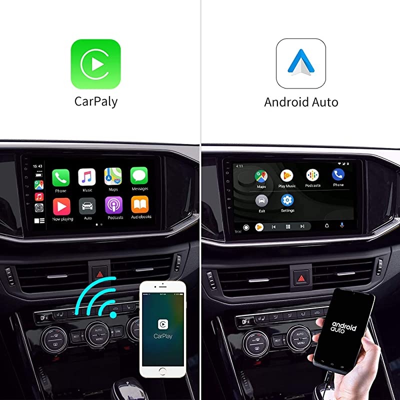 CarPlay Wireless to Android Head Unit, and Wired Android Auto, USB Dongle Compatible with all Android 4.4 or above Car Radio USB connection, Support Online Upgrade of APP & Box Version