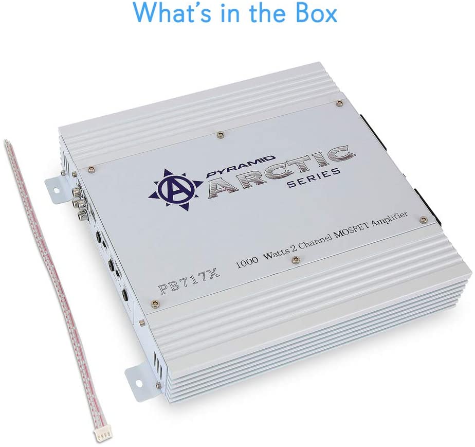 Pyramid Car Audio PB717X Arctic Series 2-Channel Bridgeable Class AB Amp (1,000 Watts)