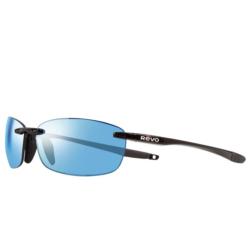 Revo Descend E S RE 4060 01 BL Unisex Rectangle Polarized Sunglasses Black 64mm