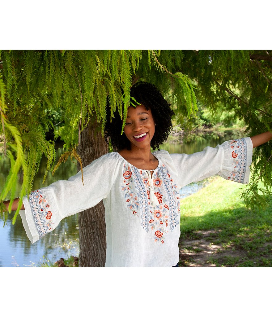 Karyn Seo Jovi Floral Embroidered Tunic