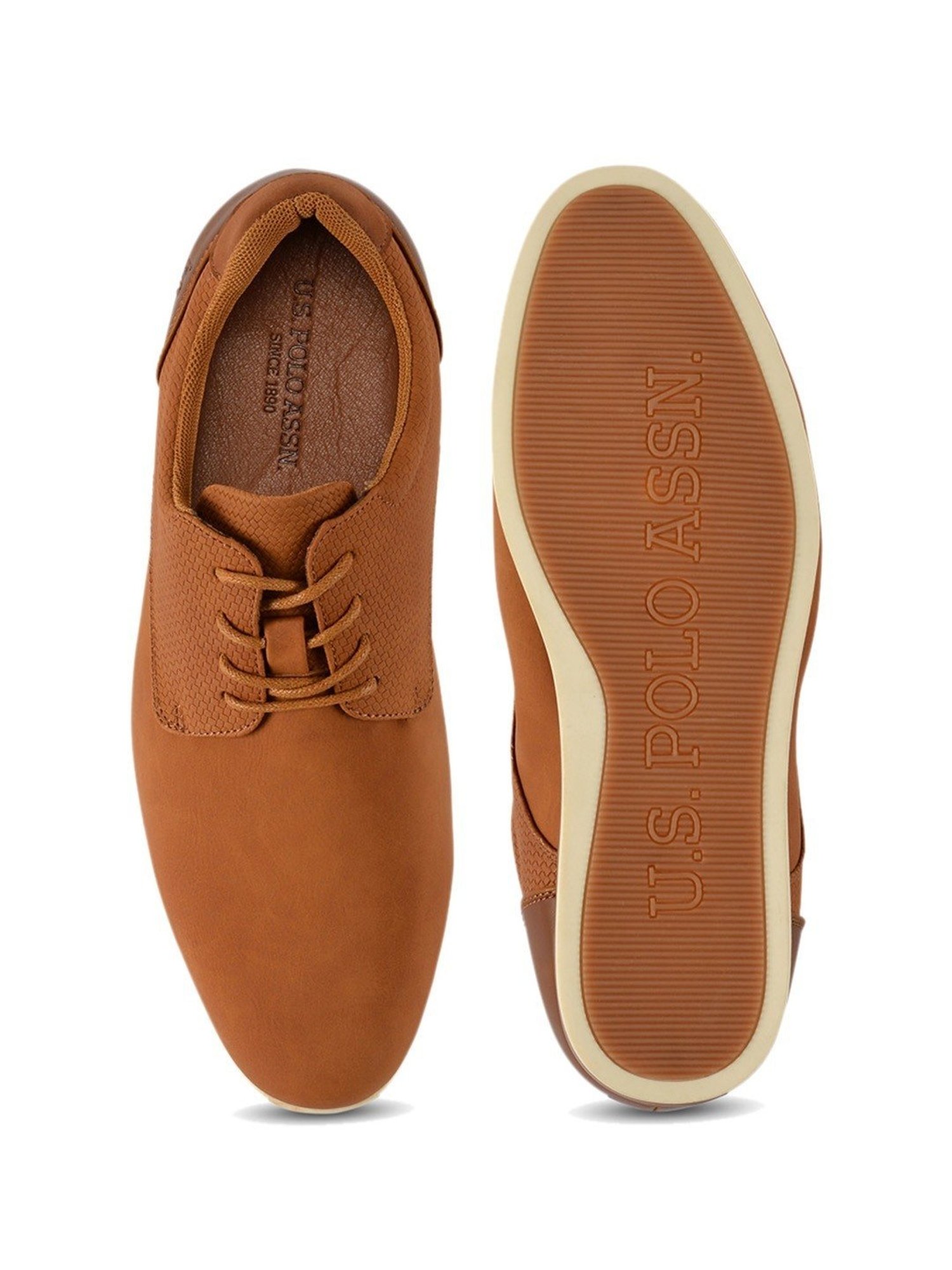 U.S. Polo Assn. Men's Lucius 2.0 Tan Derby Shoes