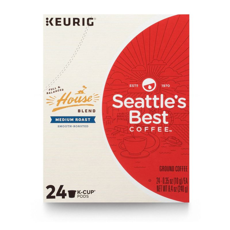 Seattle's Best House Blend Medium Roast Coffee - Keurig K-Cup Pods - 24ct