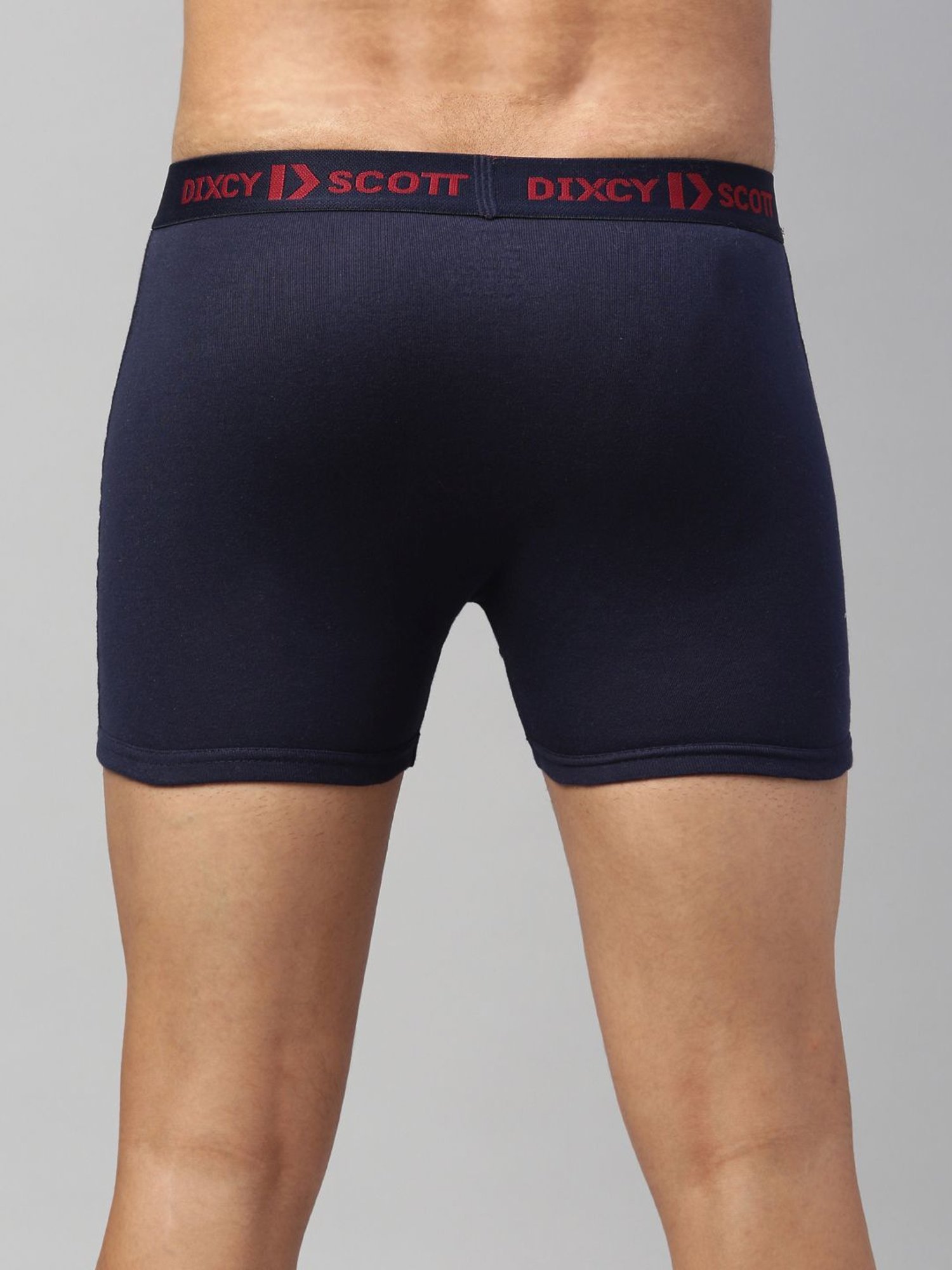 DIXCY SCOTT MAXIMUS Wine Red & Navy Cotton Regular Fit Trunks - Pack Of 2