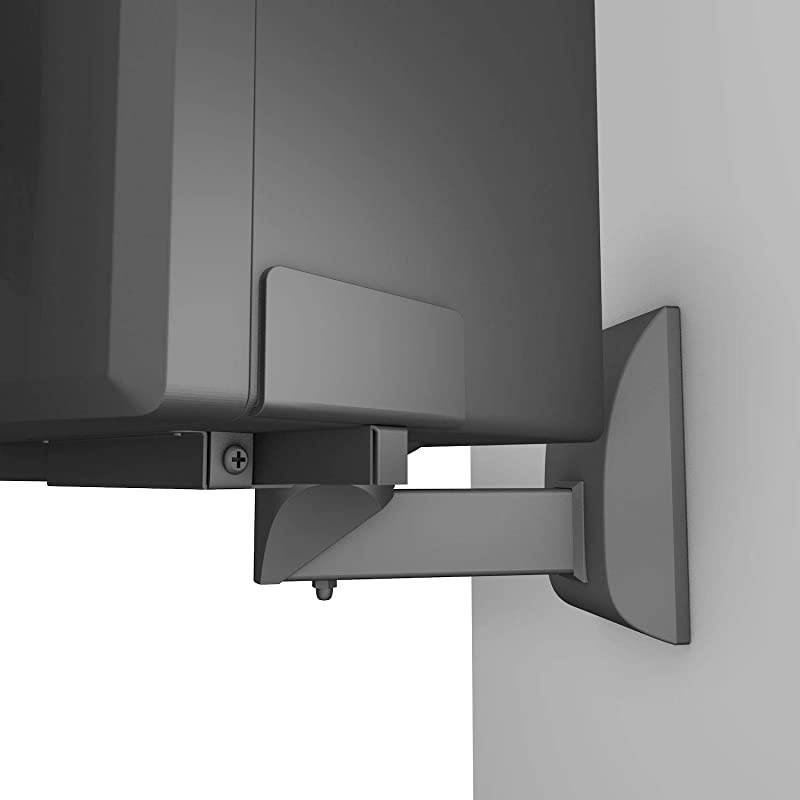 Dual Side Clamping Bookshelf Speaker Wall Mounting Bracket for Large Surrounding Sound Speakers Hold Up to 120 lbs SWM201XL Black