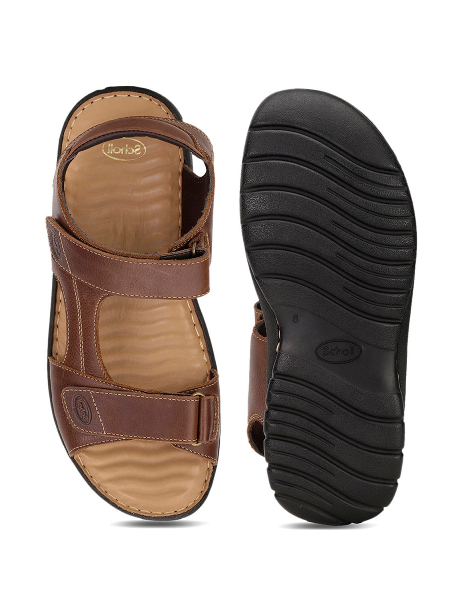 Scholl by Bata Men's Brown Floater Sandals