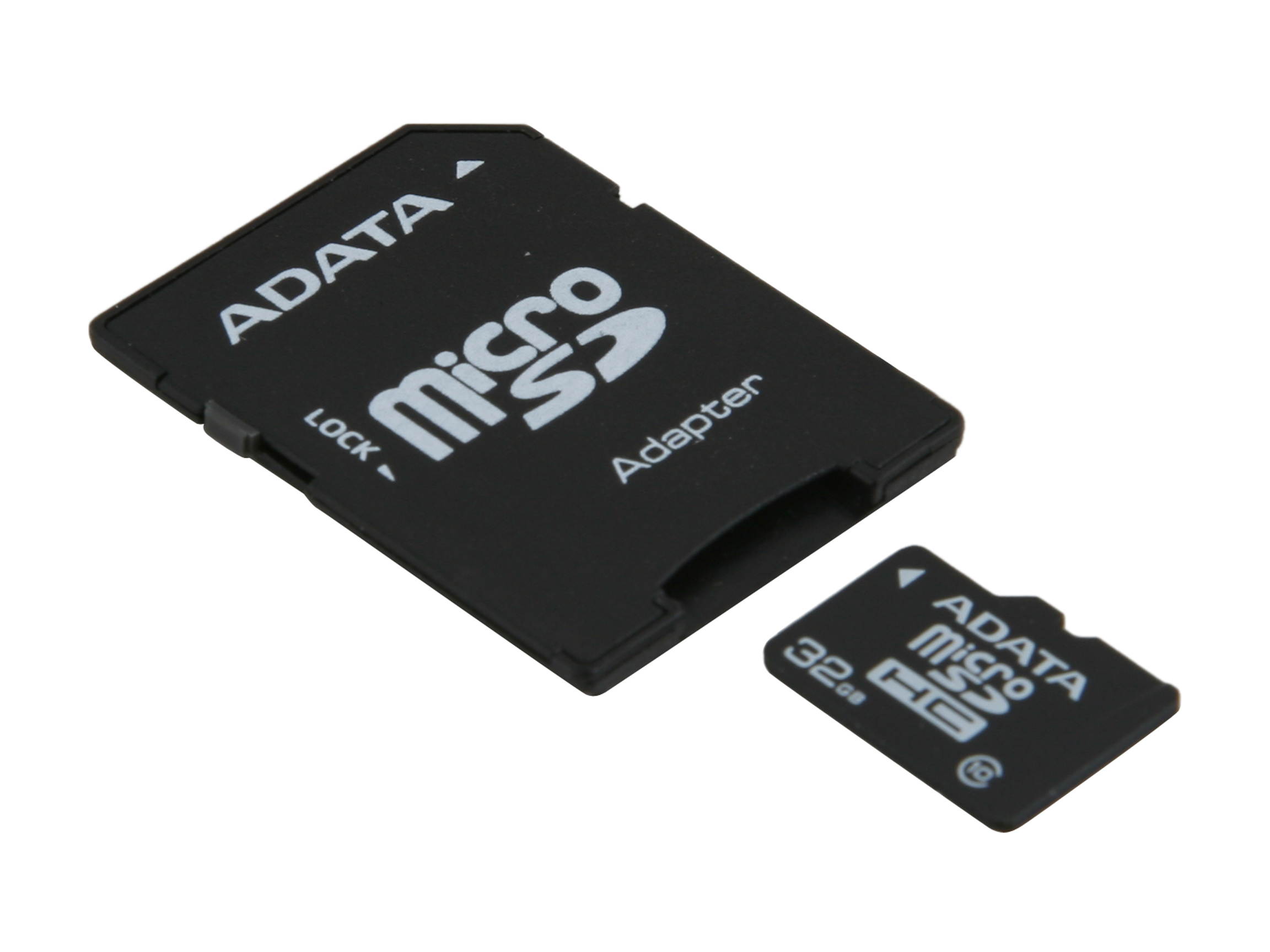 ADATA 32GB microSDHC Flash Card with Adapter Model AUSDH32GCL10-RA1