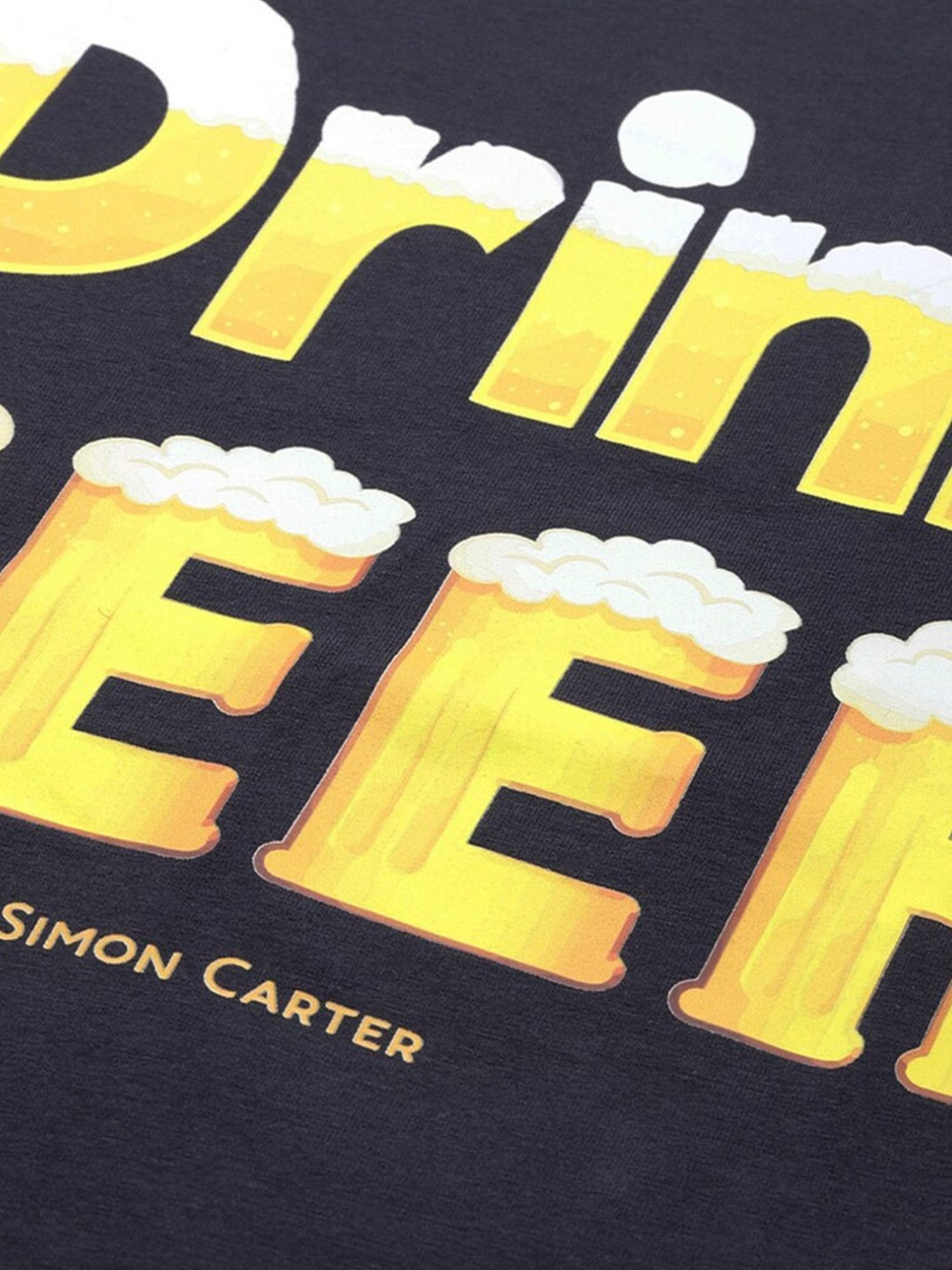 Simon Carter London Navy Printed Slim Fit T-Shirt