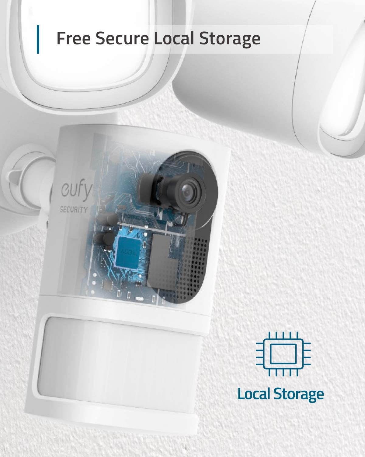 eufy Security Floodlight Camera, 1080p,2-Way Audio No Monthly Fees, 2500-Lumen Brightness, (Existing Outdoor Wiring and Weatherproof Junction Box Required)