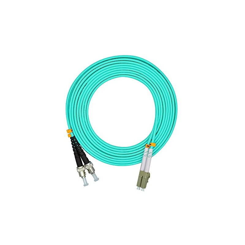 2Meters 6ft LC to ST Duplex 50125 10G OM3 MultiMode Fiber Optic Cable Jumper Optical Patch Cord LCST