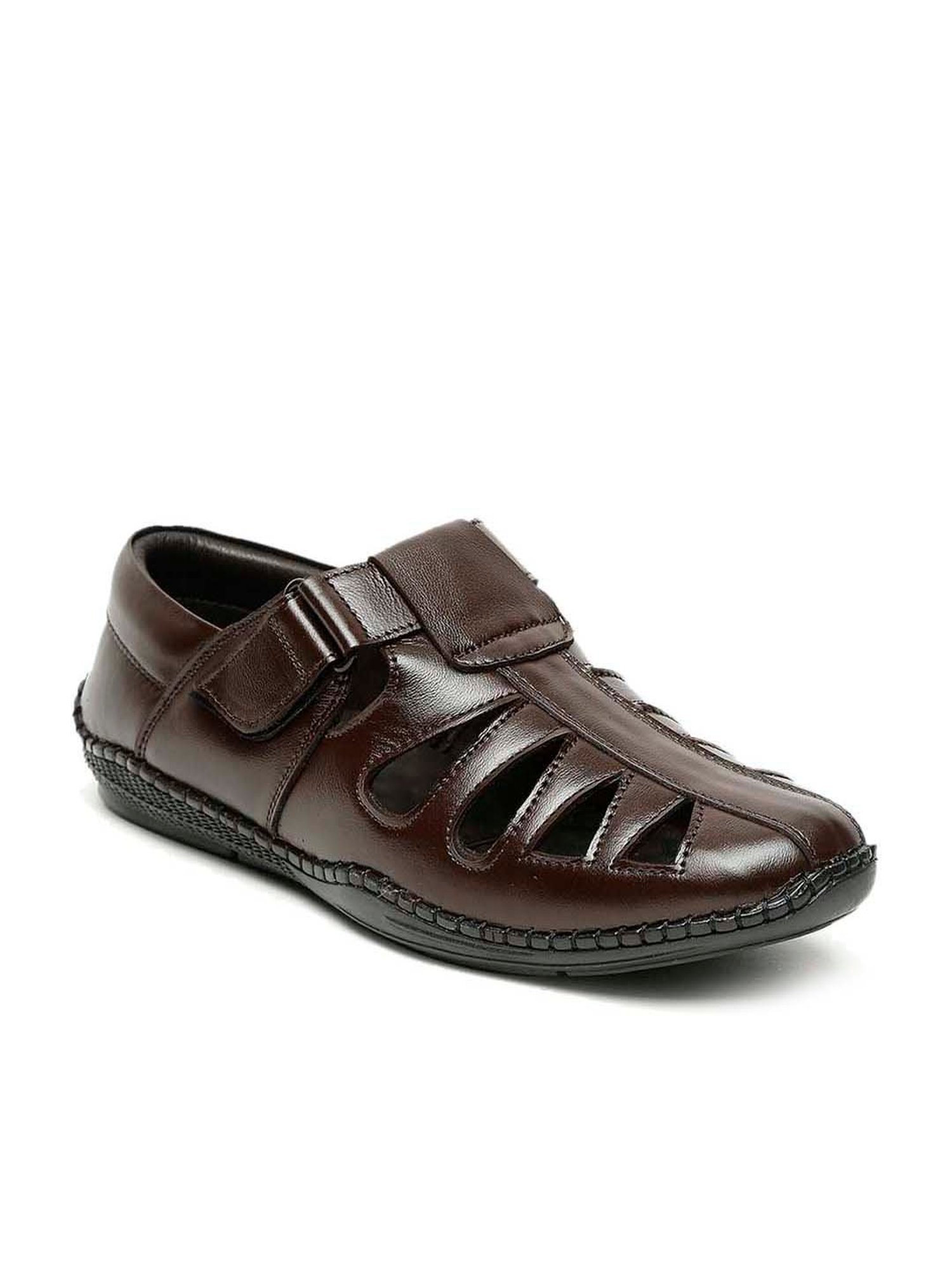 Teakwood Leathers Men's Brown Fisherman Sandals