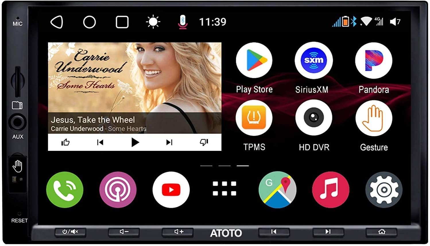 [Flagship] ATOTO S8 in-Dash Android Car NavigationStereo, S8 Ultra S8G2A78U (N), Dual Bluetooth w/aptX HD, Wireless Phone Link, Gesture Control, Built-in 4G Cellular Modem, Support 512GB SD and More