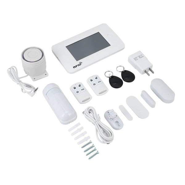 Axiom WiFi Smart Home and Business Alexa Compatible Security System with DIY Kit, Burglar Alarm with Full Touch Screen,Auto Dial and APP Remote Control,White (no Monitoring Contract)