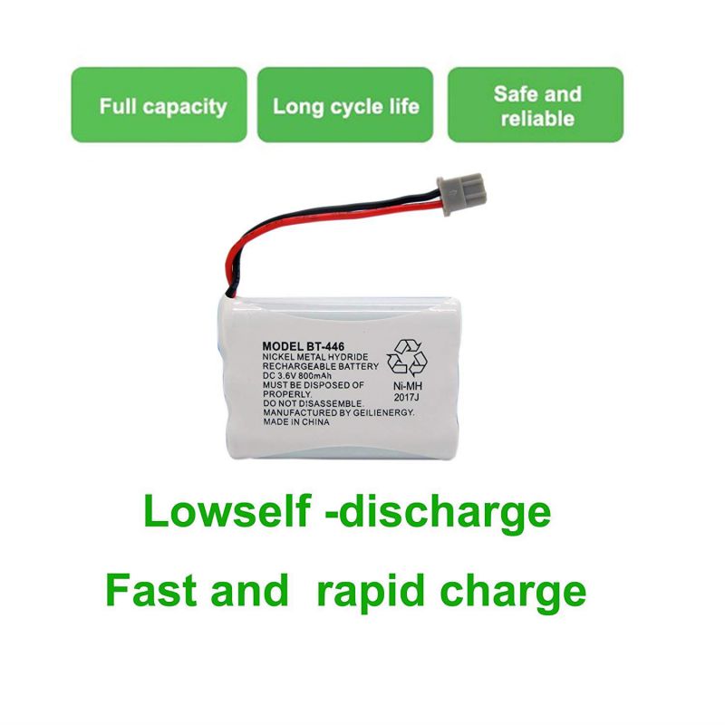 GEILIENERGY BT446 BT-446 BBTY0503001 BT-1004 BT-1005 GE-TL26402 BT-504 CPH-488B 3.6V 800mAh Rechargeable BatteryCompatible with Uniden Cordless Phone(Pack of 2)