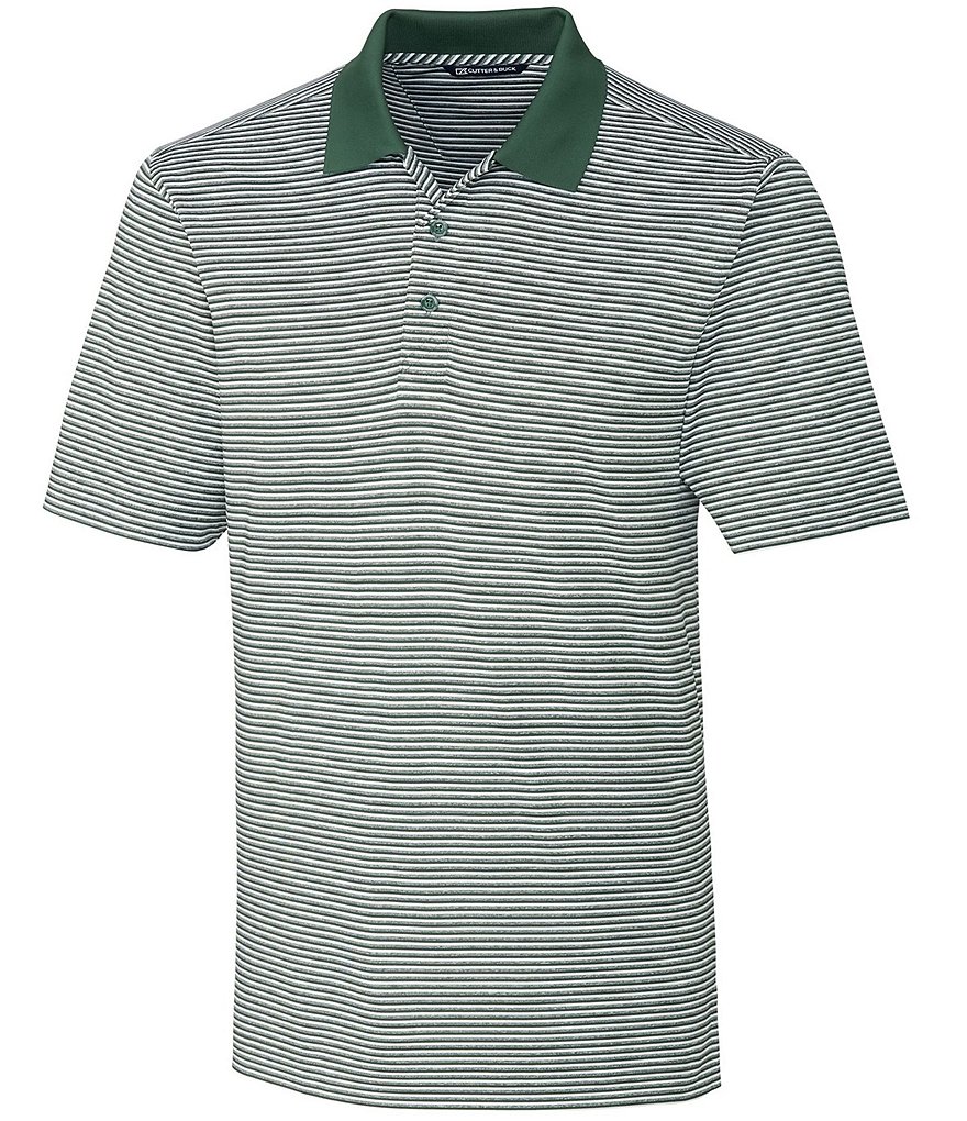 Cutter & Buck Big & Tall Forge Polo Tonal Stripe Performance Stretch Short-Sleeve Polo Shirt