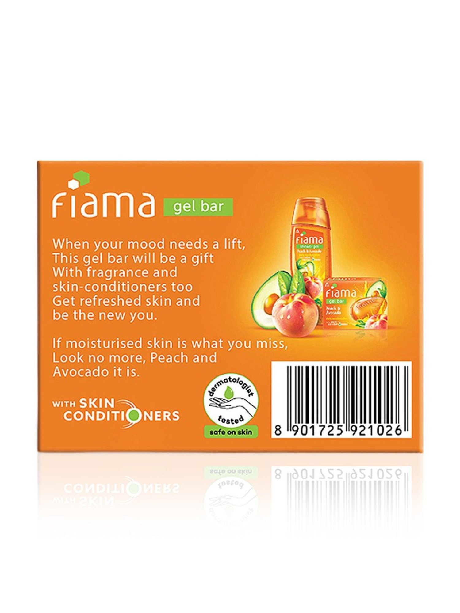 Fiama Peach & Avocado Gel Bar - Pack of 6