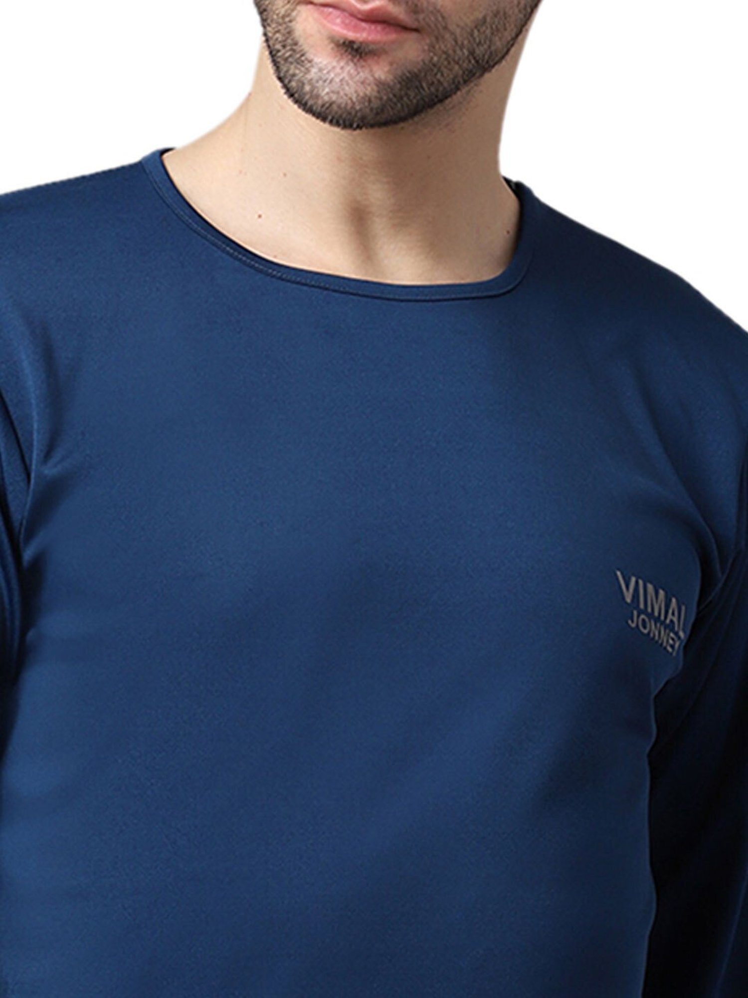 Vimal Jonney Navy Regular Fit T-Shirt