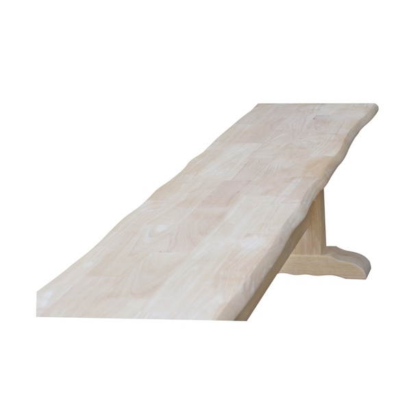 International Concepts KBE-7214 17.51 x 72 x 14 in. Live Edge Trestle Bench