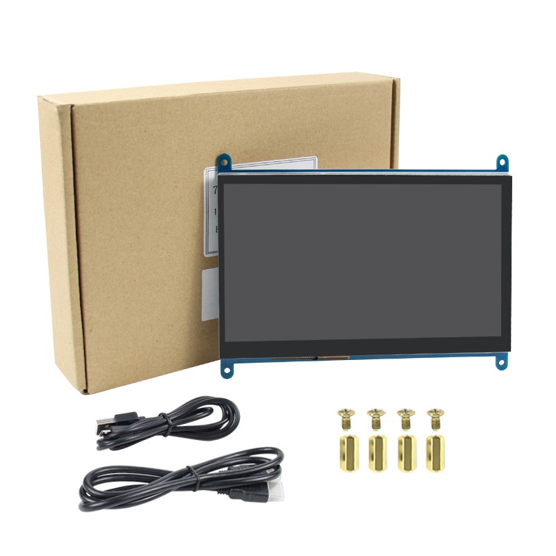 Raspberry Pi 7 Inch HD IPS Capacitive Touchscreen Display 1024*600 Resolution Small Portable Monitor with USB HD Interface