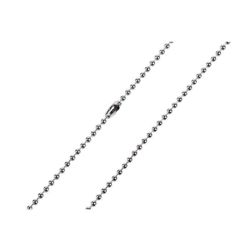 Genie Crafts 12 Pack Silver Ball Chain Necklace with Connector for Jewelry Making, 29.5" x 0.9"