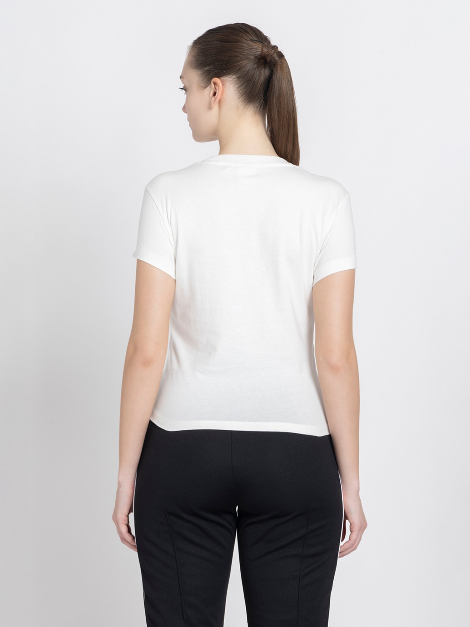 Adidas Originals White Cotton Round Neck T-Shirt