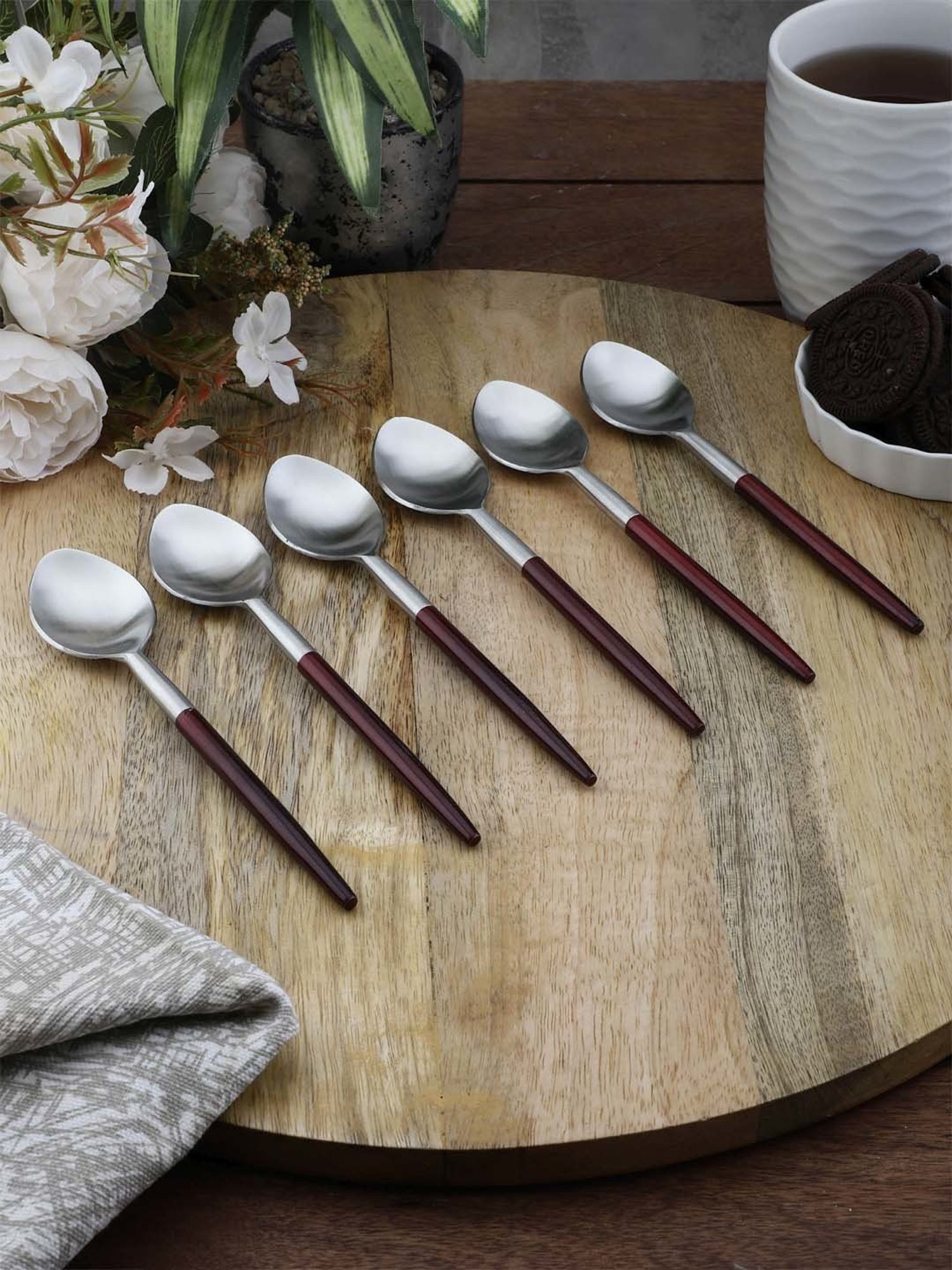 Sumeet S.S.Big Serving&Cooking Spoon Set-5pc(1 Turner,1Serving Spoon,1Skimmer,1Basting Spoon,1Ladle)