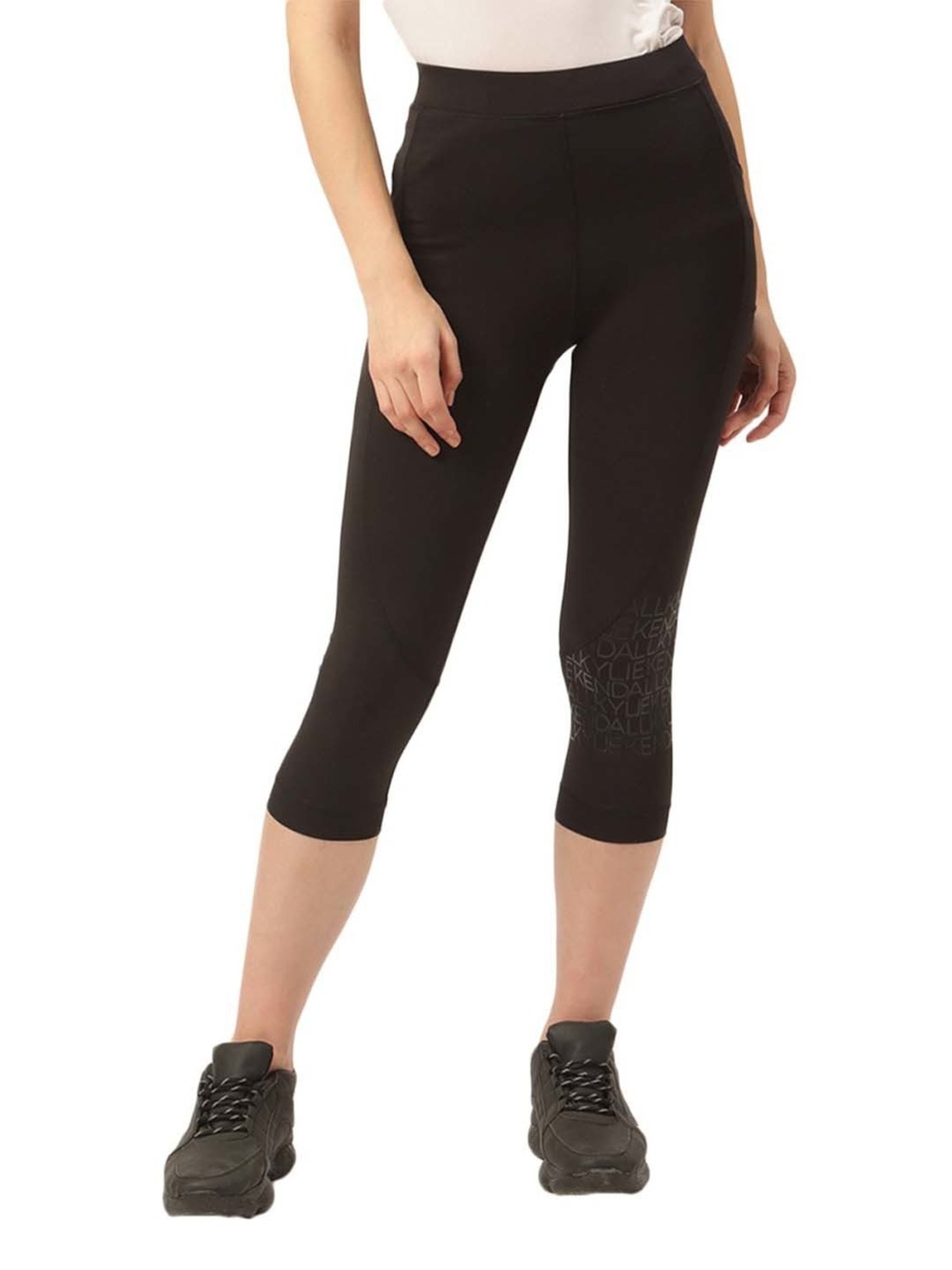KENDALL + KYLIE Black High Rise Capris