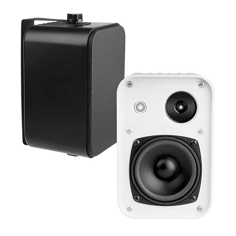 3Way Outdoor Patio 4quot Speaker Indoor Outdoor Stereo Pair White AP450
