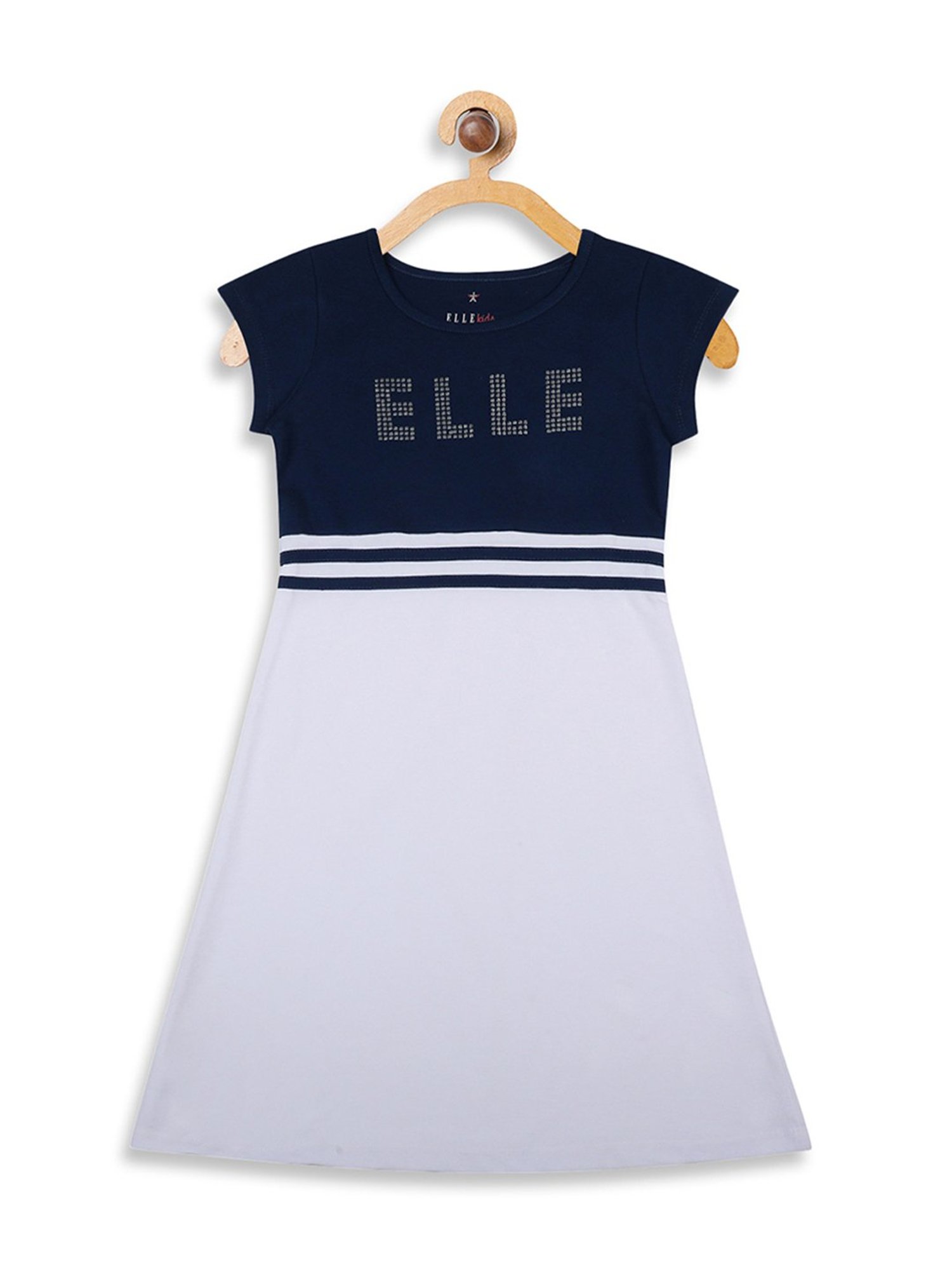 Elle Kids Navy Printed Dress