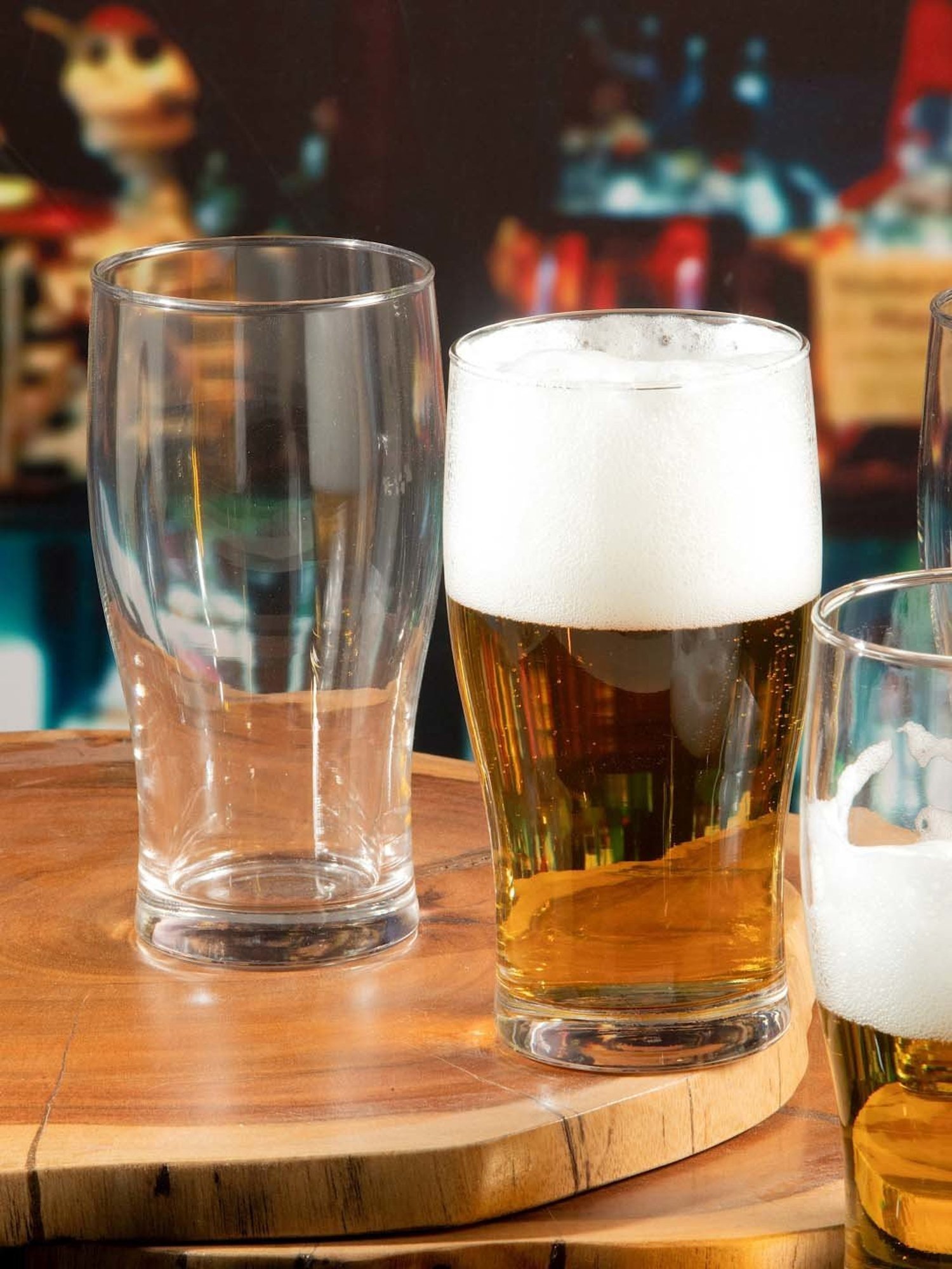 ROXX Odeon Transparent Glass Beer Tumbler (0.54 L) - Set of 6