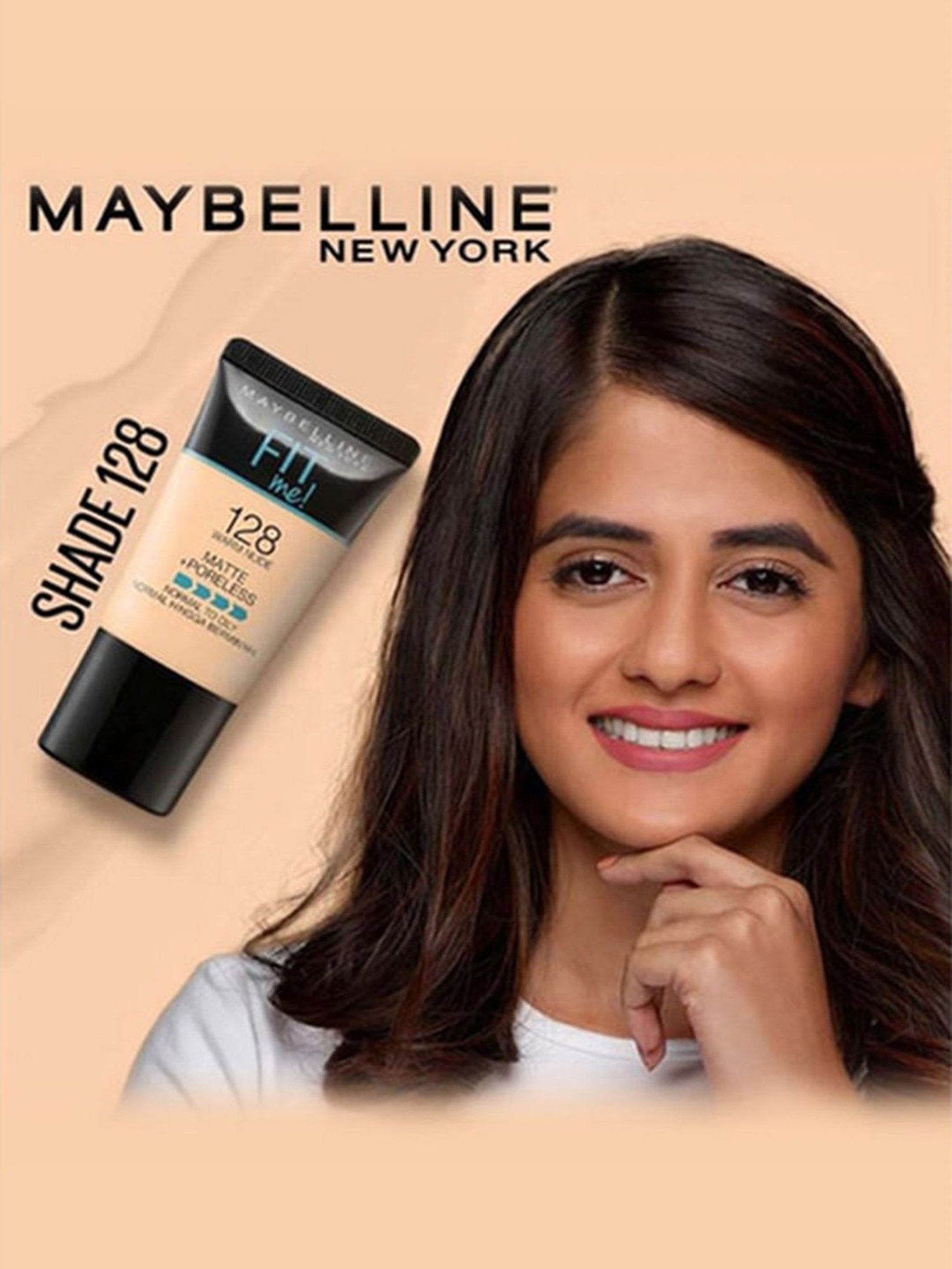 Maybelline New York Fit Me Matte + Poreless Liquid Foundation 128 Warm Nude - 18 ml
