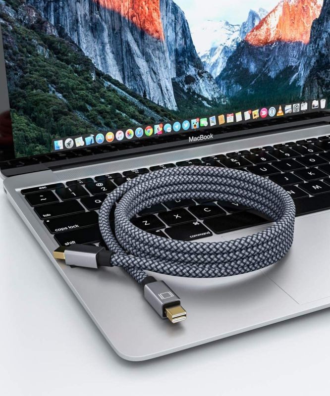 Mini DisplayPort to DisplayPort Cable  4K60Hz Thunderbolt to DisplayPort Cable GoldPlated 10Ft Ultra High Speed Mini DP to DP Cable Compatible MacBook AirPro Surface ProDock Grey