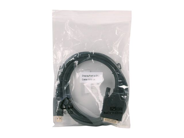 Kaybles DP-DVI-6FT 6 ft. DisplayPort to DVI Cable, Display Port (DP) to DVI-D Male to Male Adapter Cable 1080P Compatible with PC, Laptop, HDTV, Projector, Monitor, and More, Gold-Plated