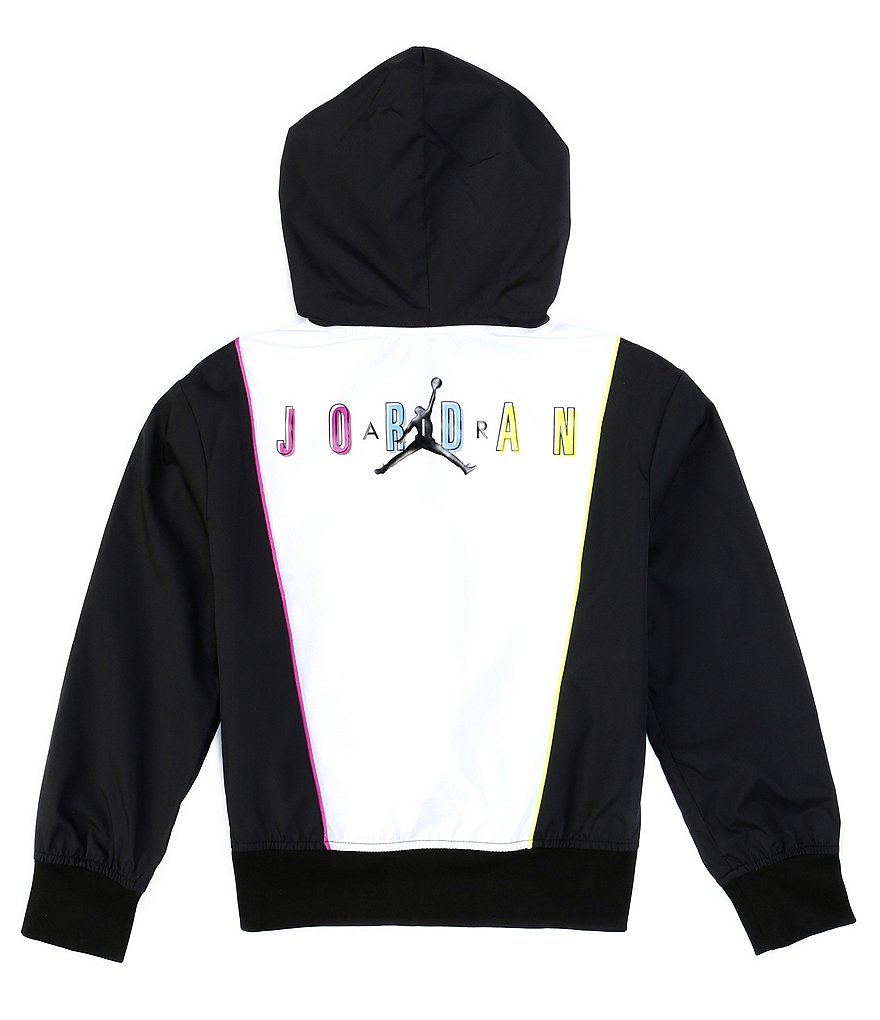 Jordan Big Girls 7-16 Color Outside The Lines Hooded Wind Jacket