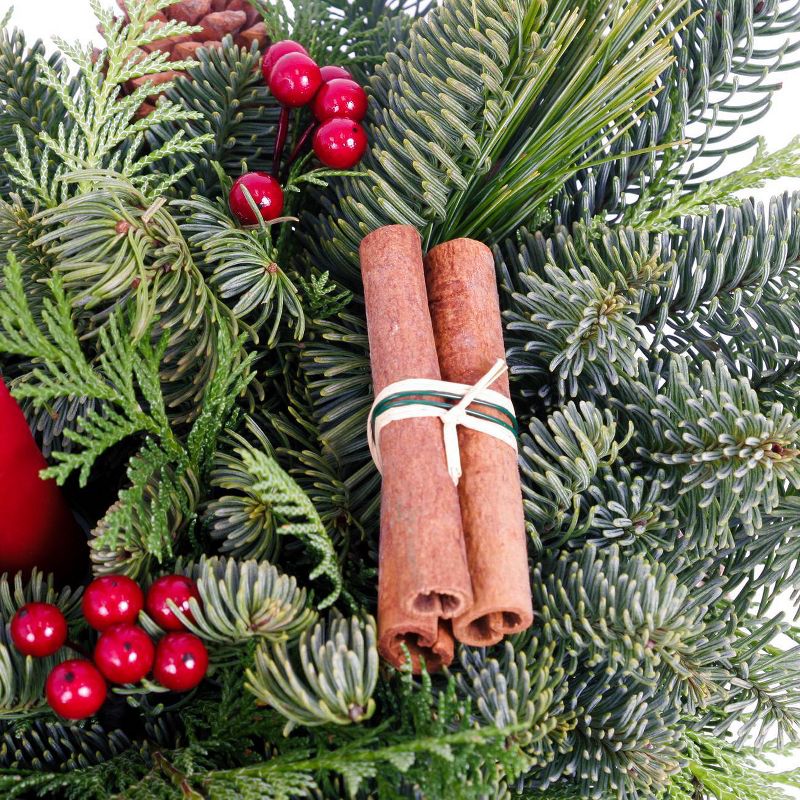 Live Fresh Cut Pacific Northwest Birch Log Centerpiece with Candle - Van Zyverden