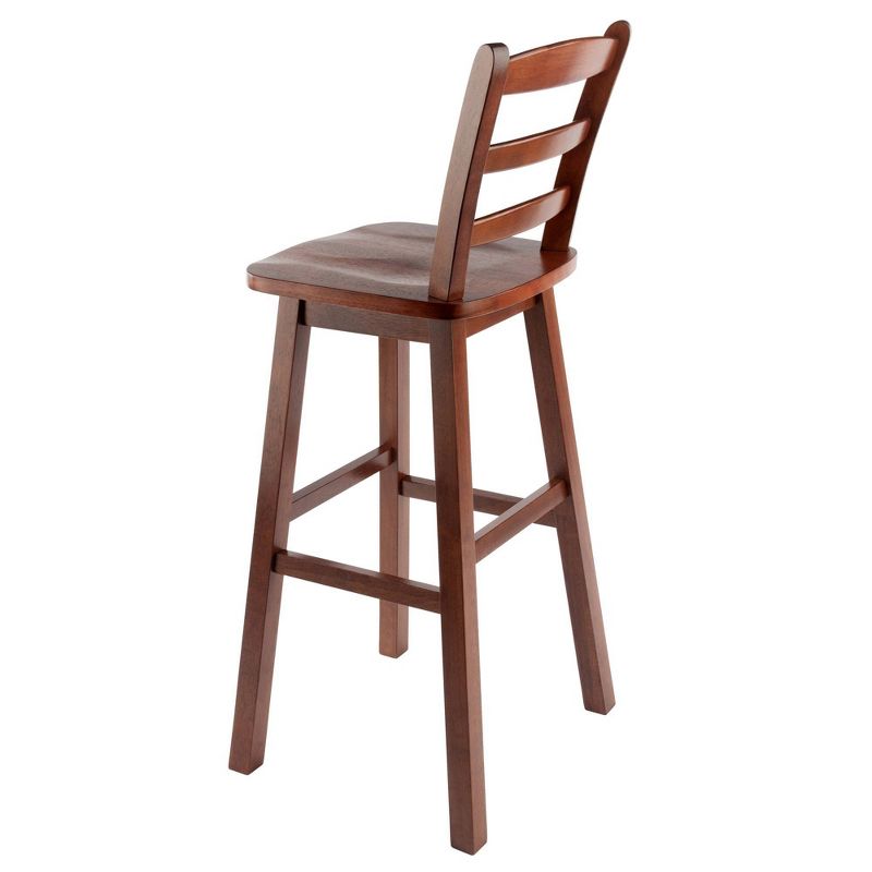 Scalera Ladder Back Swivel Seat Barstool Walnut - Winsome
