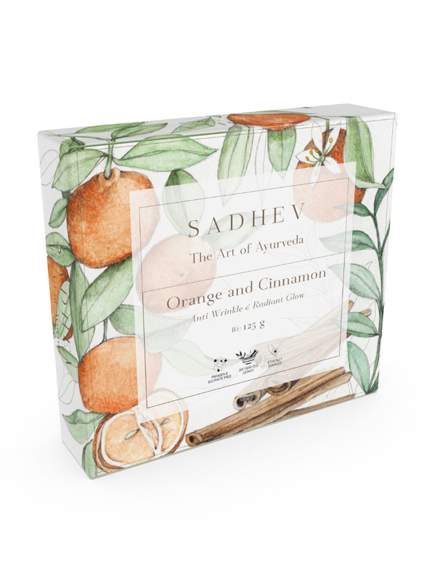 SADHEV The Art Of Ayurveda Orange & Cinnamon Soap - 125 gm