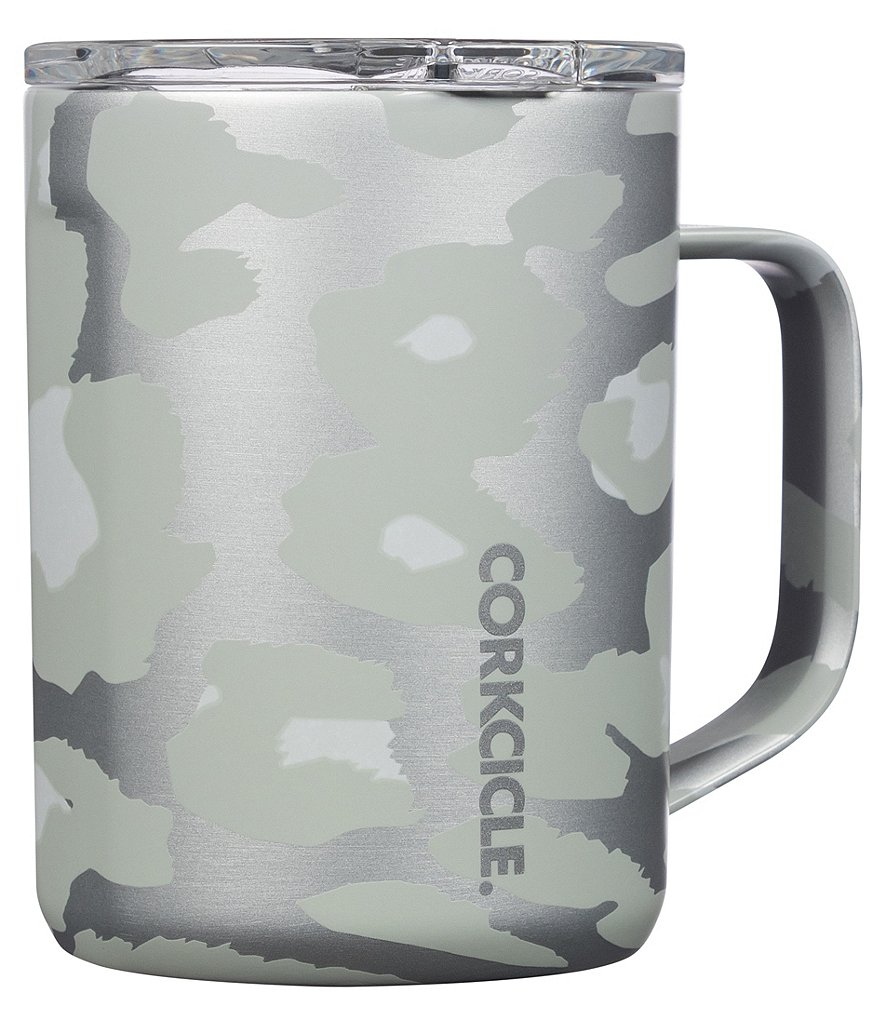Corkcicle Stainless Steel Triple-Insulated Snow Leopard Coffee Mug
