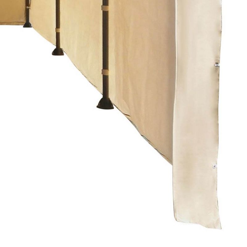 Costway Outdoor 2-Tier 10'x10' Gazebo Canopy Shelter Awning Tent Patio Garden Screw-free structure Brown