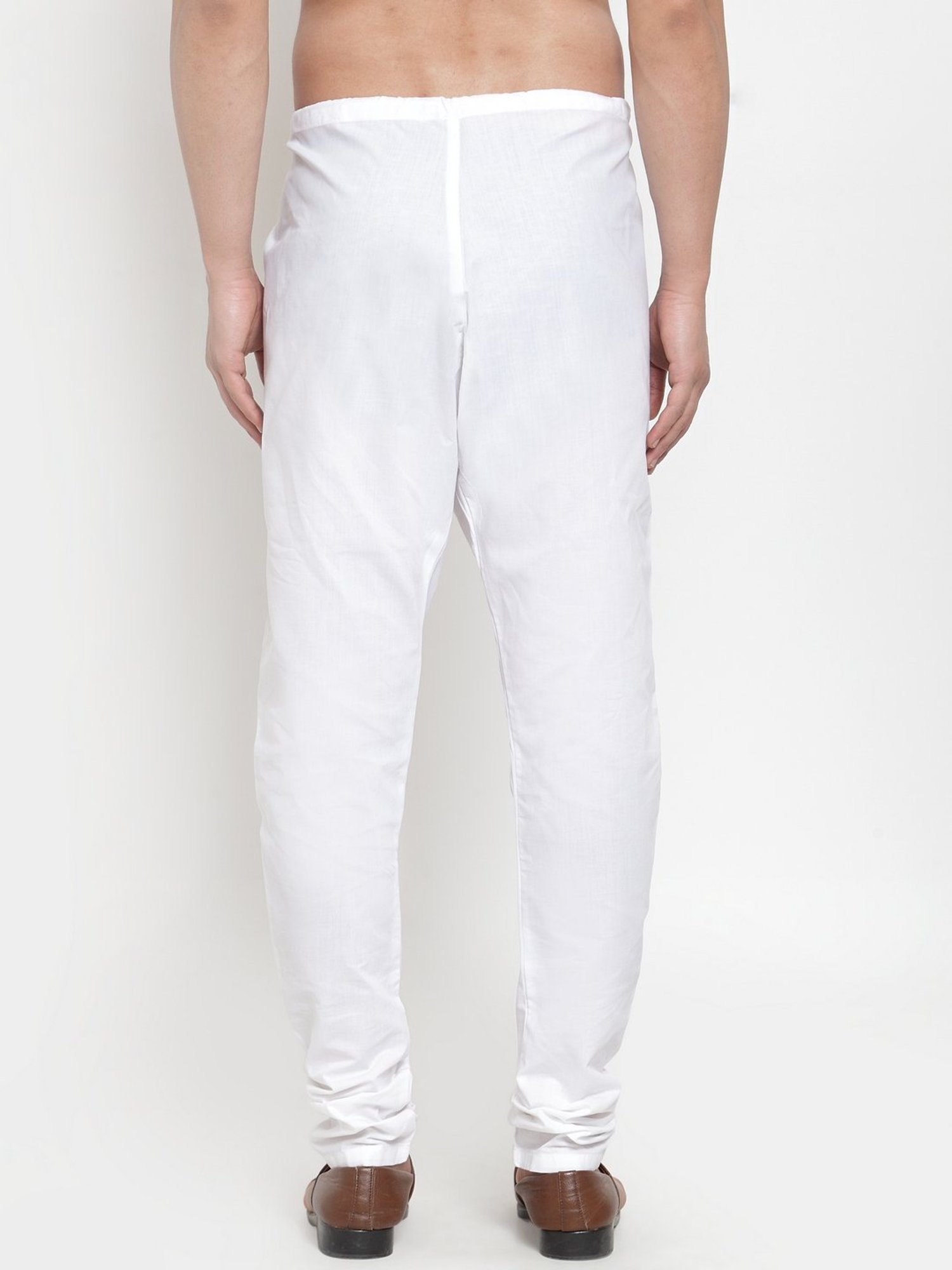 Jompers White Fitted Churidars