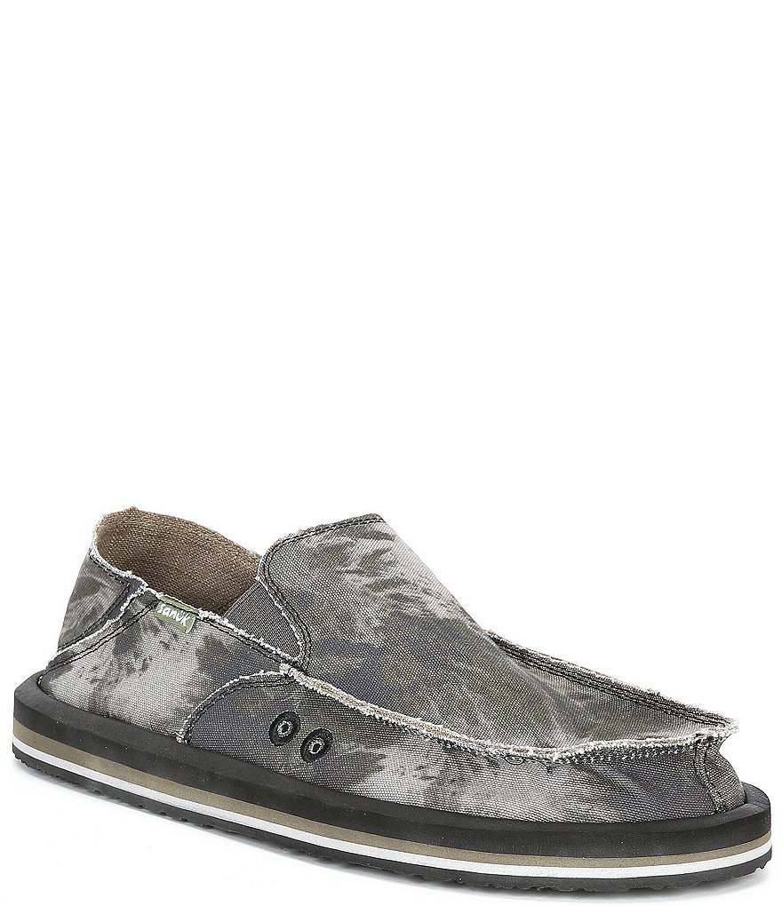 Sanuk Men's Vagabond Washable Tie-Dye Slip-Ons