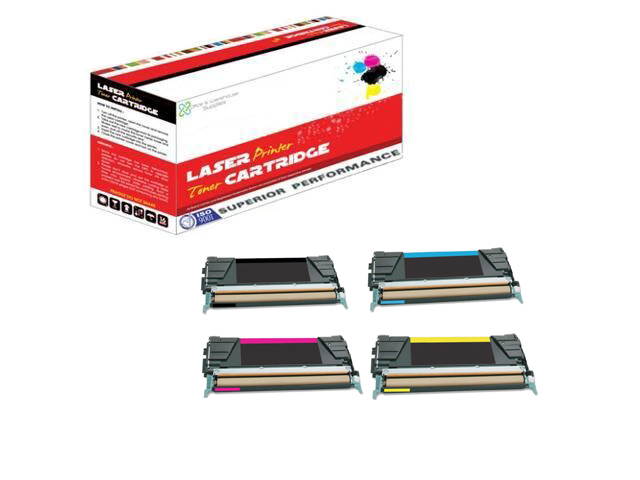 OWS&reg; Remanufacture Set C746H2KG C748H2CG C748H2MG C748H2YG HY Laser Toner Cartridge for Lexmark Made in USA C748