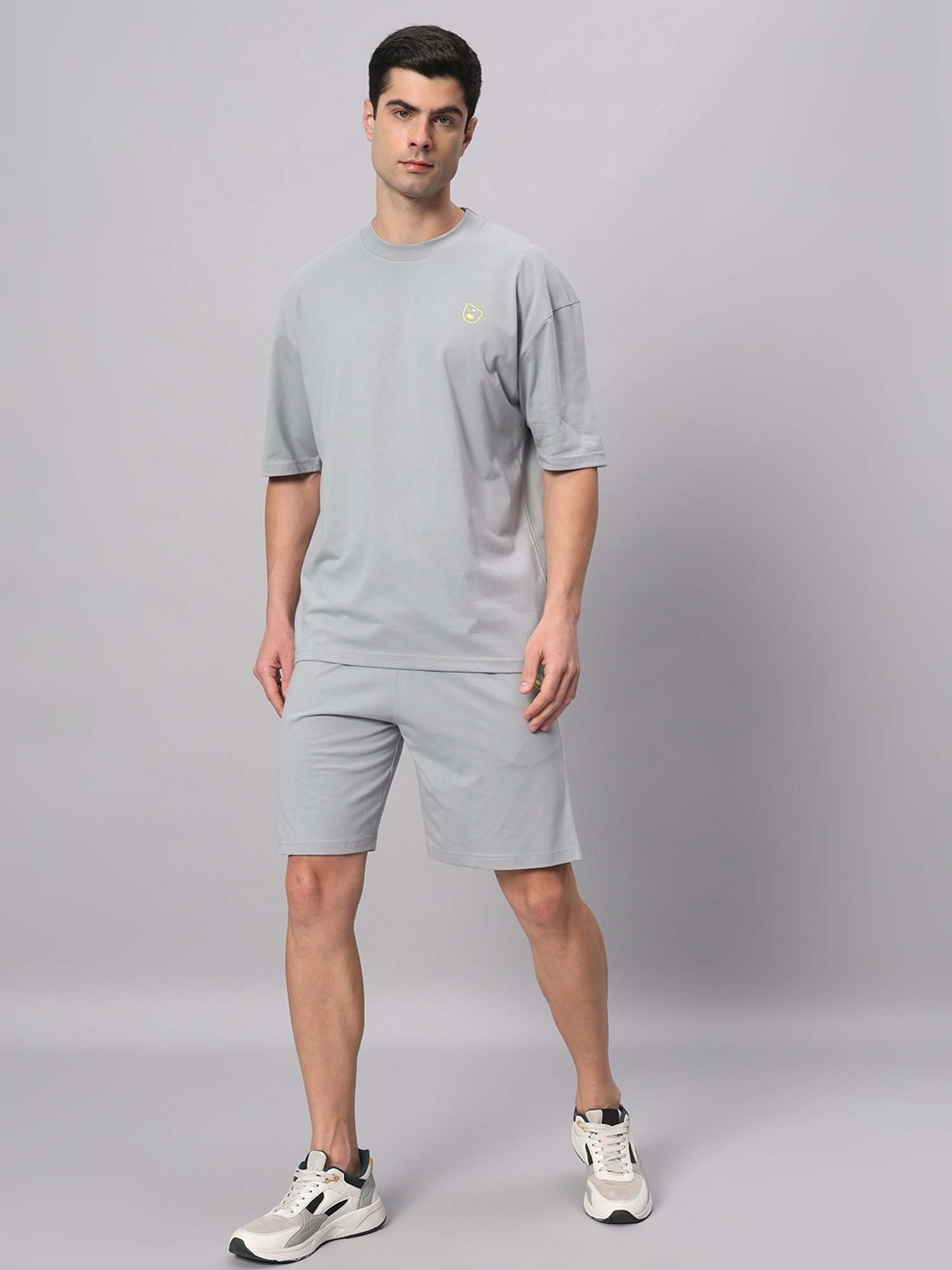 Griffel Grey Cotton Loose Fit T-Shirt
