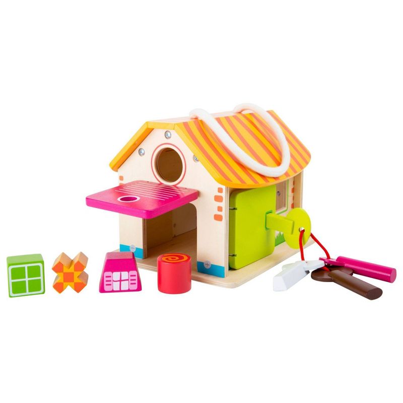 Small Foot Wooden Toys Wood Shed With Keys Motor Skills Playset