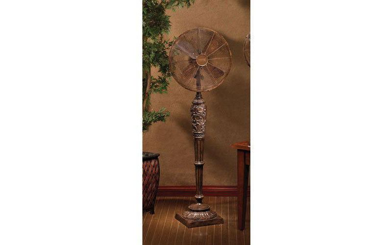 DecoBreeze Cantalonia 17 Inch Indoor Floor Fan with Wood Tone Finish DBF0439